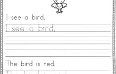 Kindergarten Sentence Writing Practice Worksheets Read Trace And Write