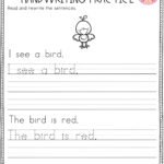 Kindergarten Sentence Writing Practice Worksheets Year 1 Writing