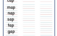 Kindergarten Worksheets Ap Word Family Write Words