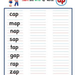 Kindergarten Worksheets Ap Word Family Write Words