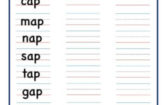 Kindergarten Worksheets Ap Word Family Write Words