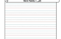Kindergarten Worksheets At Word Family Story Writing