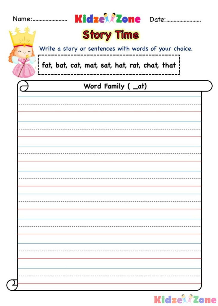 Kindergarten Story Writing Worksheets