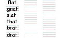 Kindergarten Worksheets At Word Family Write Words 10