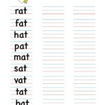 Kindergarten Worksheets At Word Family Write Words 6