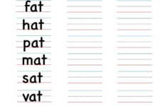 Kindergarten Worksheets At Word Family Write Words 6