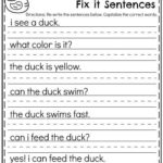 Kindergarten Worksheets For May Planning Playtime Writing Sentences