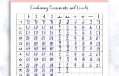 Korean Writing Practice Sheet Korean Alphabet Hangul Etsy