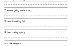 Language Arts Grade 1 Writing Sentences Twin Sisters