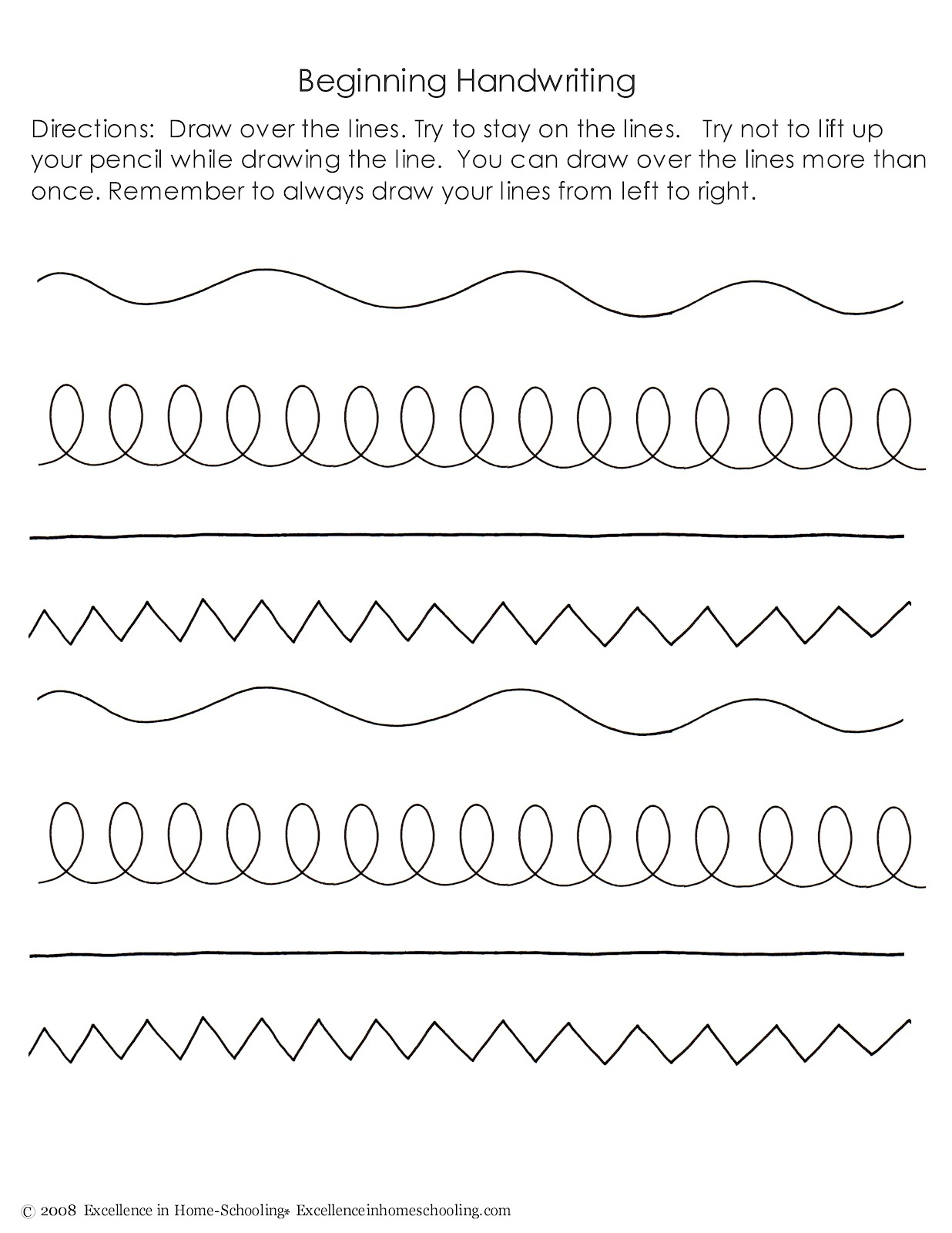 Laura s Frayed Knot Beginning Handwriting Worksheets