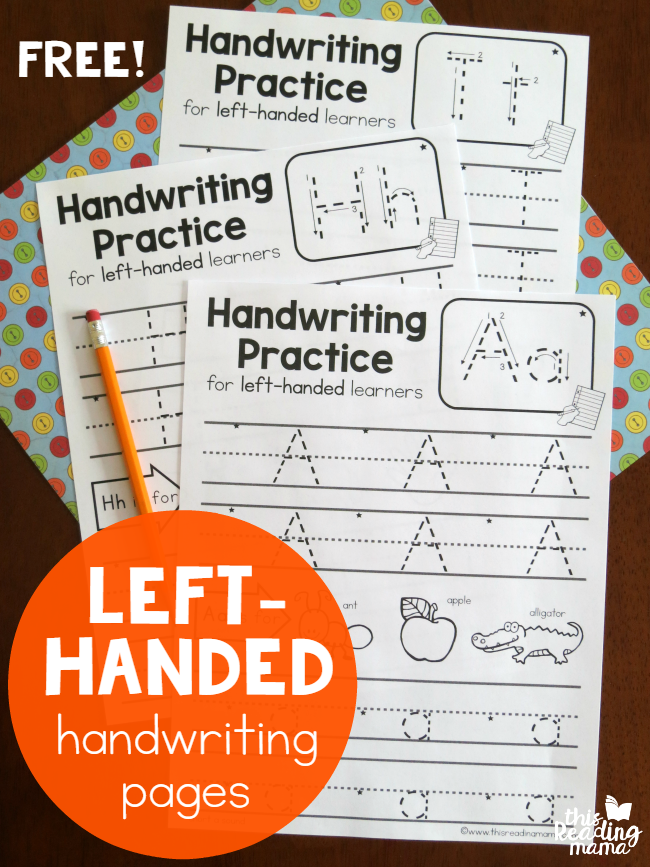 Left Handed Handwriting Pages 7 Free This Reading Mama Spelling 