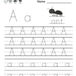 Letter A Writing Practice Worksheet Free Kindergarten English