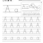 Letter A Writing Practice Worksheet Free Kindergarten English