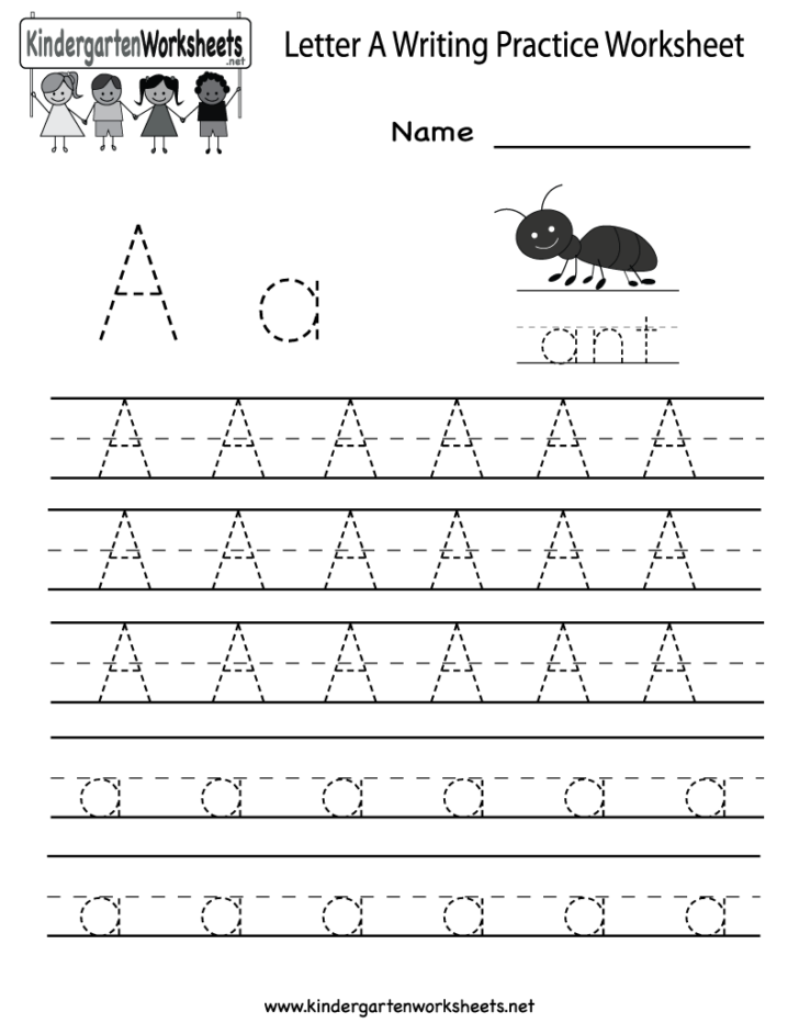 Practice Writing Letter A Worksheets