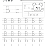 Letter B Writing Practice Worksheet Free Kindergarten English