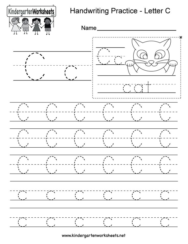 Letter C Writing Practice Worksheet This Series Of Handwriting 