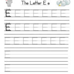 Letter E Handwriting Practice Worksheet Handwriting Practice