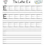 Letter E Handwriting Practice Worksheet Have Fun Teaching