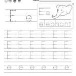 Letter E Writing Practice Worksheet This Series Of Handwriting Alpha