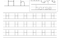 Letter H Writing Practice Worksheet Free Kindergarten English