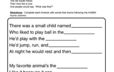 Limerick Worksheet 1