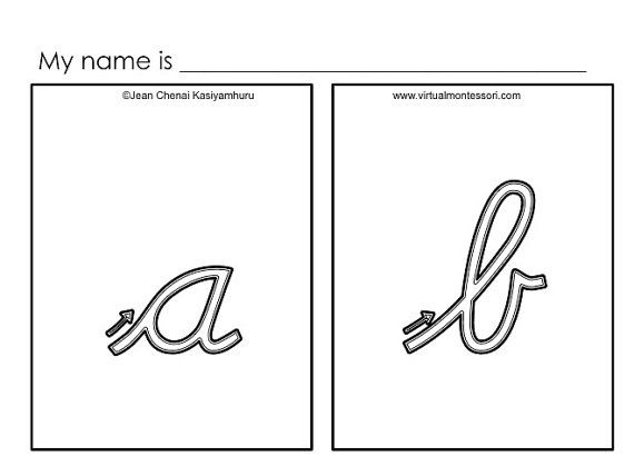 Lowercase Cursive Worksheets A Z By Montessoridownloads On Etsy 7 99 