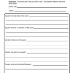 Lyric Poem Worksheet Printable In 2020 With Images Poetry