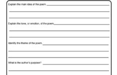 Lyric Poem Worksheet Printable In 2020 With Images Poetry