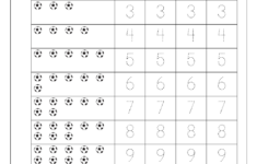 Math Worksheet Number Tracing 1 To 10 Writing Numbers Writing