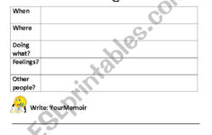 Memoir Writing Guide For Beginners ESL Worksheet By Dmaatta