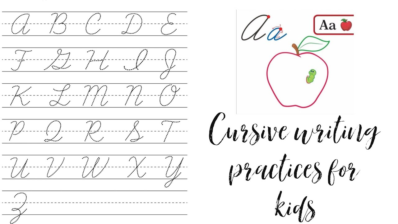 Montessori Cursive Letters Practice Cursive Letter Writing Guide For 