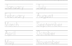 Months Of The Year Writing Practice 01 Free Months Of The Year