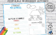 My Address Worksheet Homeschool Address Kids Activity Home Etsy In