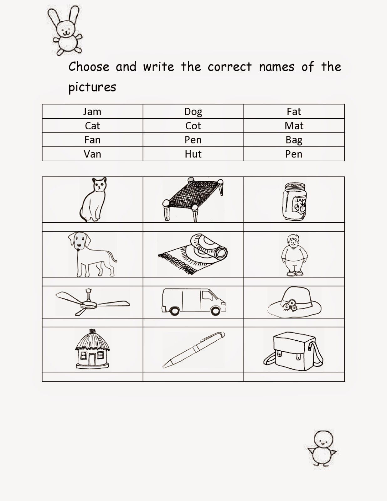 My Life As A MAA Free Printable Worksheet Class K G Phonic Words 