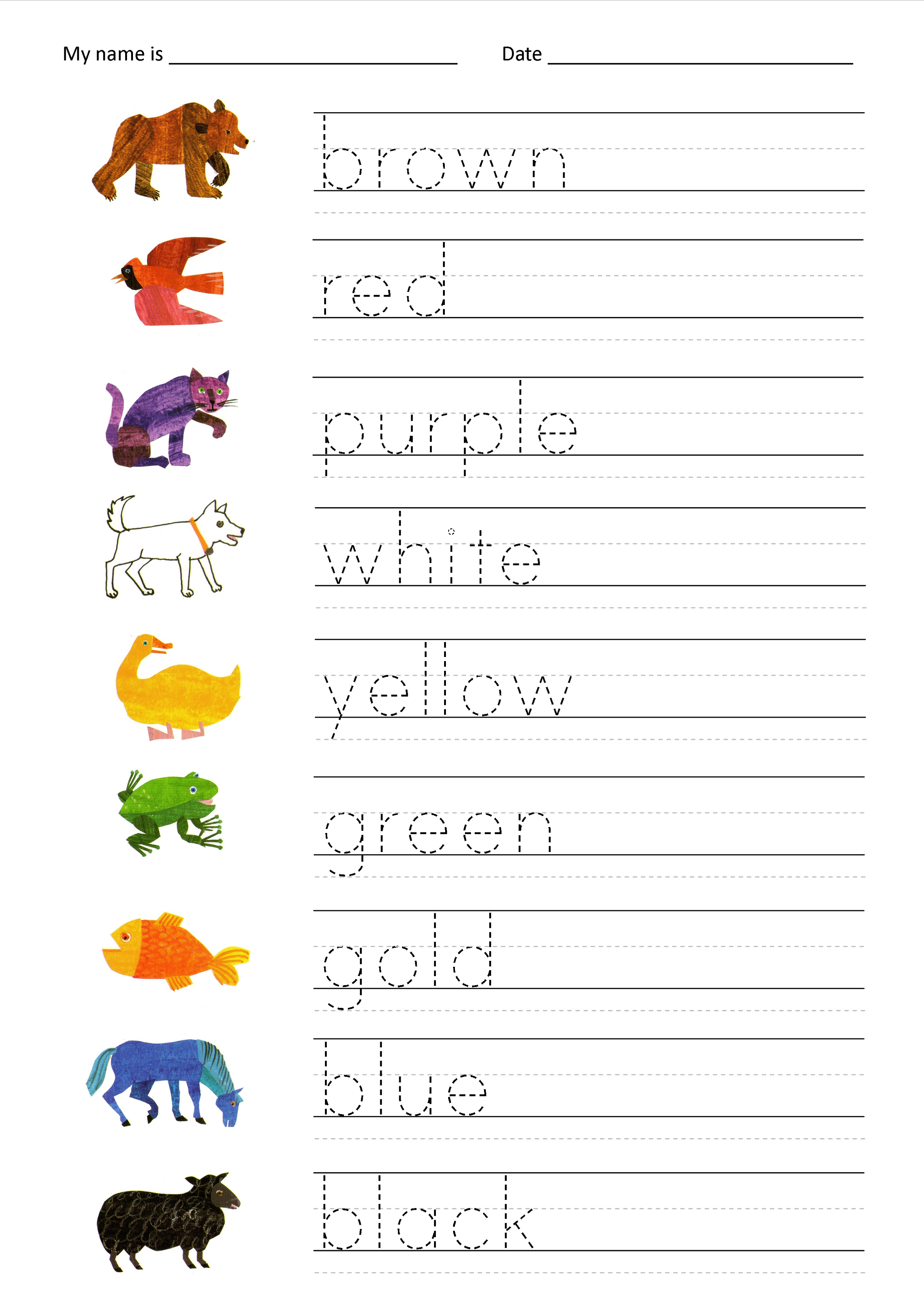 Name Trace Worksheet As Writing Devise Kiddo Shelter Preschool 