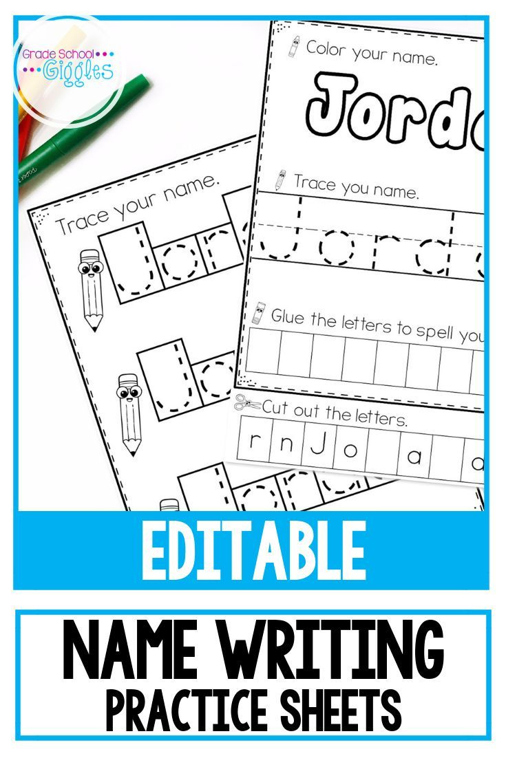 Name Writing Practice Is Important For Kids In Kindergarten Creating 