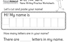 Name Writing Practice Worksheets For Kindergarten Free Printables PDF