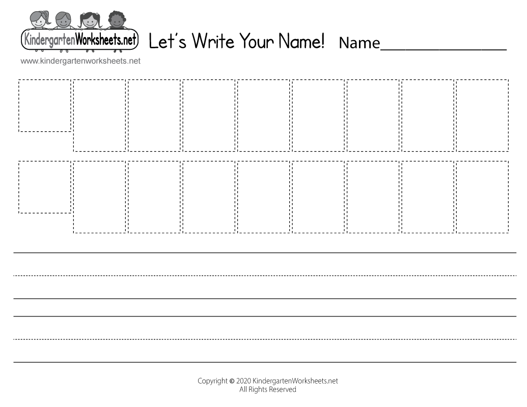Name Writing Practice Worksheets For Kindergarten Free Printables PDF