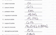 Naming Covalent Compounds Worksheet Answers Also Writing Chemical