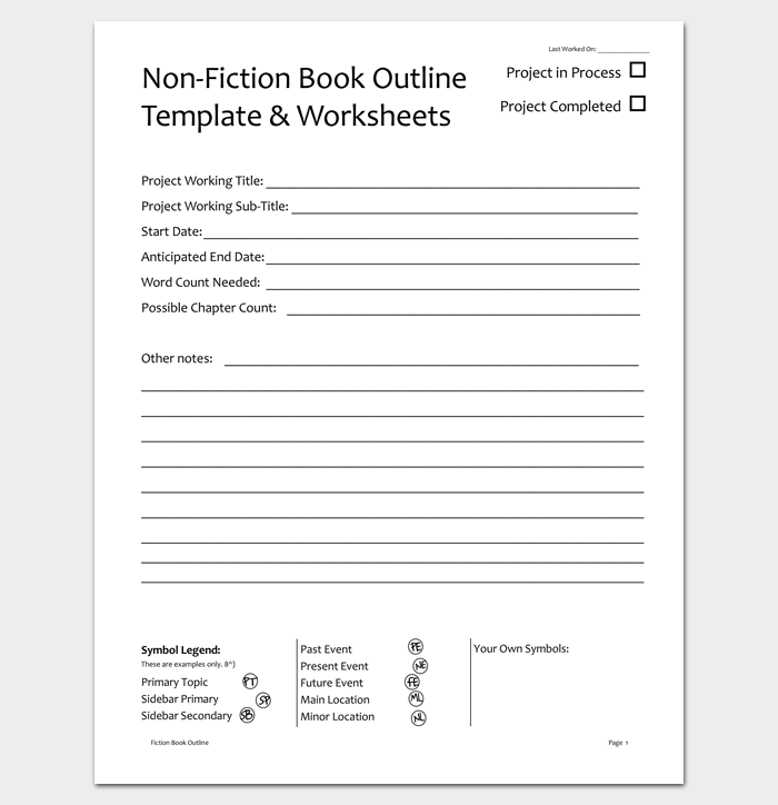 Novel Writing Outline Worksheet