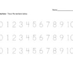 Number Trace Worksheet 0 10 Writing Numbers Tracing Worksheets