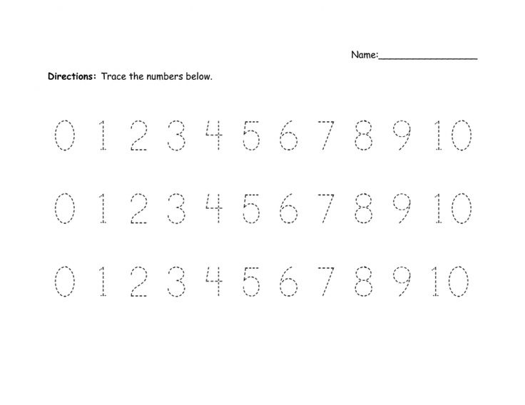 Number trace worksheet 0 10 Writing Numbers Tracing Worksheets 