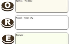 Oreo Template Graphic Organizer OREO Opinion Writing Oreo Opinion