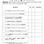 Paragraph Correction Worksheets