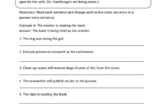 Passive Voice Worksheets Active Passive Voice Active Voice The Voice