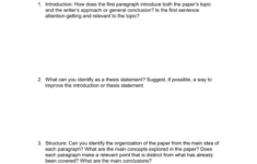 Peer Review Worksheet For