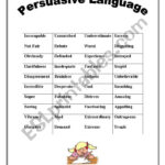 Persuasive Language ESL Worksheet By Mcardamone