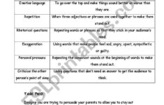 Persuasive Writing Esl Worksheetalibeetham Db excel