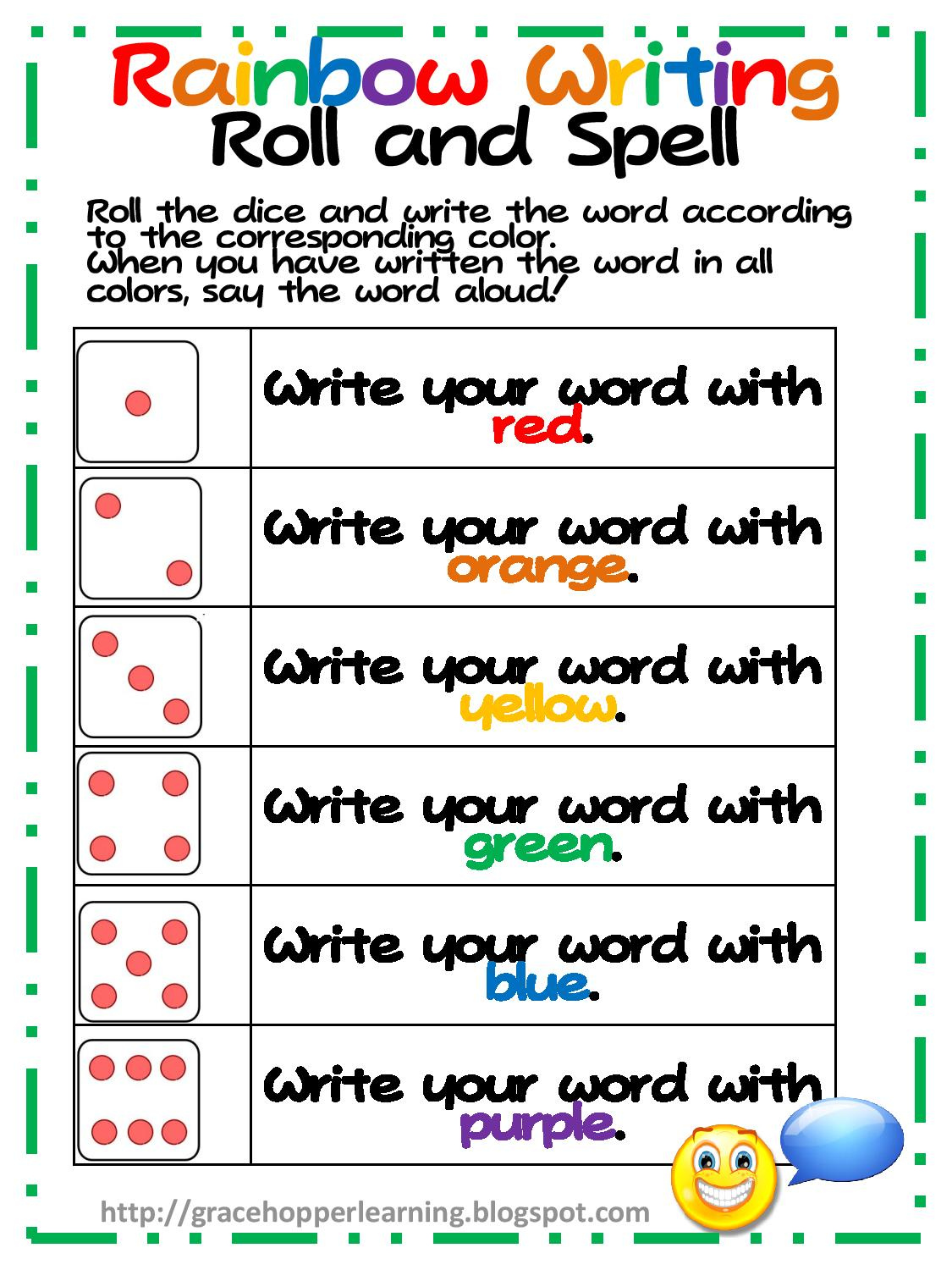 Phillips Phaves Rainbow Writing Freebie