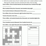 Place Value Worksheet Up To 10 Million